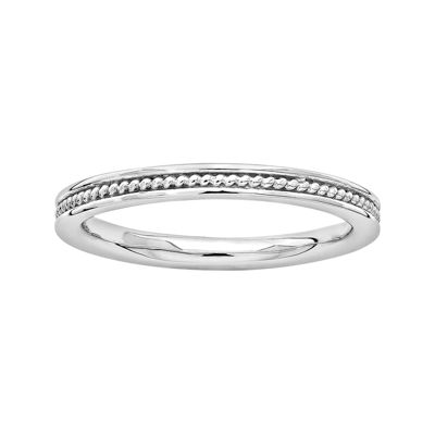 Personally Stackable Sterling Silver Channel Ring