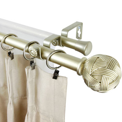 Rod Desyne Twine 1" Double Adjustable Curtain Rod
