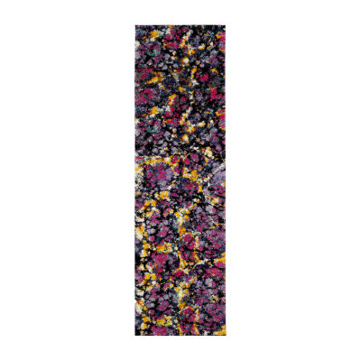 Safavieh Shavonne Geometric Shag Rectangular Runner, Color Lavender