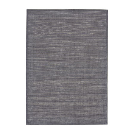 Weave And Wander Jordan Rectangular Rugs & Floor Coverings Indoor Geo Linear Accent Rugs, One Size, Gray