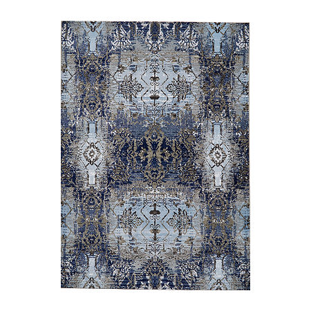 Weave And Wander Michaela Rectangular Rugs & Floor Coverings Indoor Abstract Accent Rugs, One Size, Blue