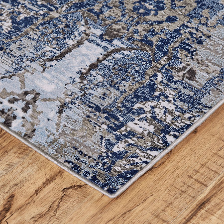 Weave And Wander Michaela Rectangular Rugs & Floor Coverings Indoor Abstract Accent Rugs, One Size, Blue