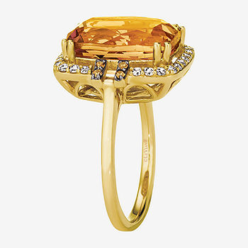 Le Vian Grand Sample Sale® Ring featuring 6 cts. Cinnamon Citrine®, 1/4  cts. Nude Diamonds™ , 1/15 cts. Chocolate Diamonds® set in 14K Honey Gold™