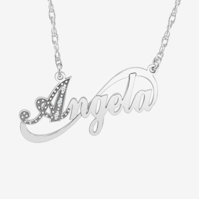 Womens Diamond Accent White Diamond 24K Gold Over Silver 18 Inch Pendant Necklace