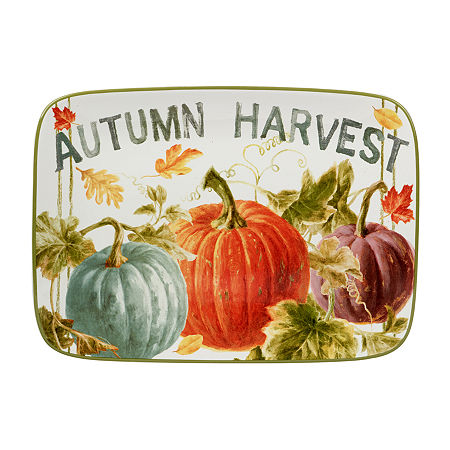 Certified International Autumn Harvest Earthenware Serving Platter, One Size, Multiple Colors