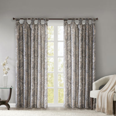 Madison Park Rosalie Tab Top Light-Filtering Single Curtain Panels