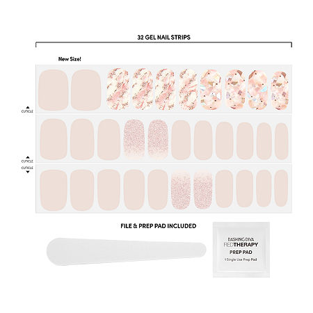 Dashing Diva Gloss Shine Gel Nail Strips Palette Nail Appliques, One Size, Pink