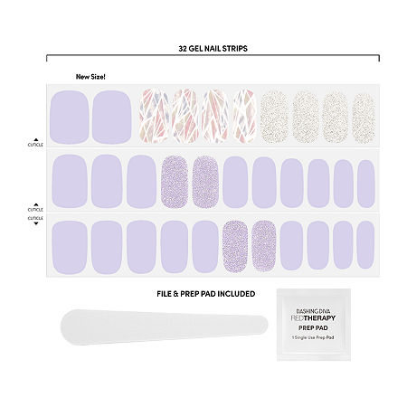 Dashing Diva Gloss Shine Gel Nail Strips Palette Nail Appliques, One Size, Purple