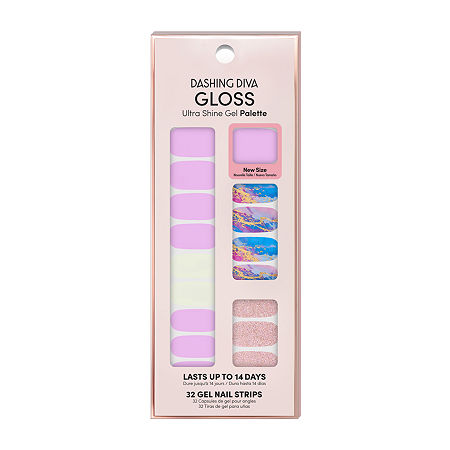 Dashing Diva Gloss Shine Gel Nail Strips Palette Nail Appliques, One Size, Purple -  97205310018