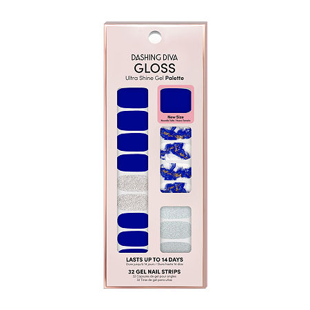 Dashing Diva Gloss Shine Gel Nail Strips Palette Nail Appliques, One Size, Blue -  97205330018
