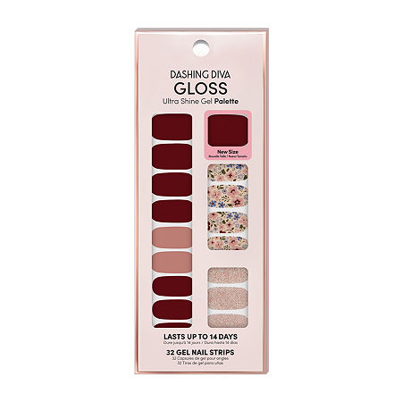 Dashing Diva Gloss Shine Gel Nail Strips Palette Nail Appliques, One Size, Brown