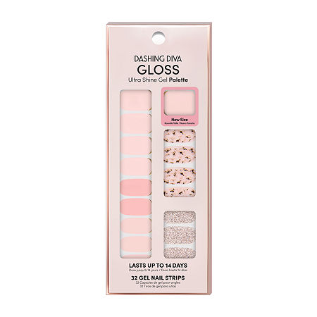 Dashing Diva Gloss Shine Gel Nail Strips Palette Nail Appliques, One Size, Pink -  97205830018