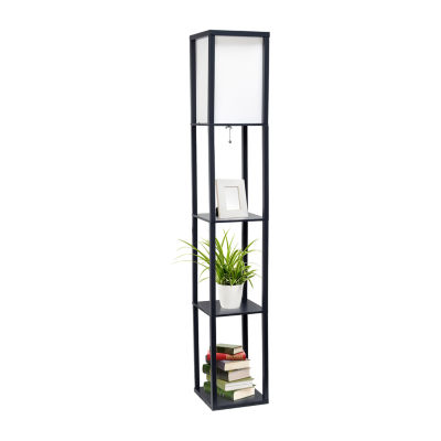 All the Rages Lalia Home Column Shelf Floor Lamp