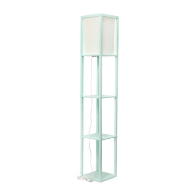 All the Rages Lalia Home Column Shelf Floor Lamp