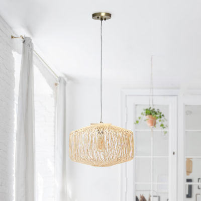 All the Rages Lalia Home Circular Rattan Pendant Light