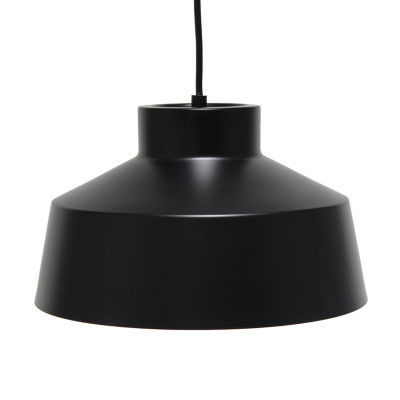 All the Rages Lalia Home Black Industrial Barn Pendant Light