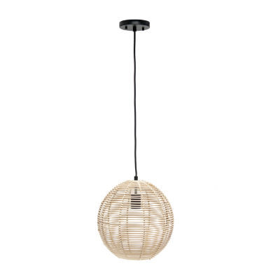 All the Rages Lalia Home Ball Shaped Rattan Pendant Light