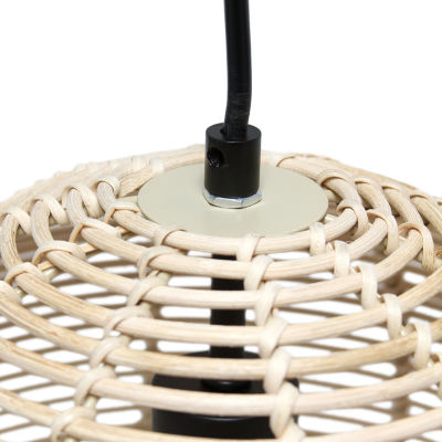 All the Rages Lalia Home Ball Shaped Rattan Pendant Light