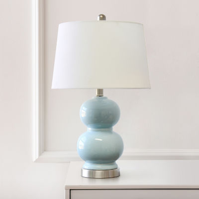 All the Rages Lalia Home Light Blue Dual Orb Table Lamp