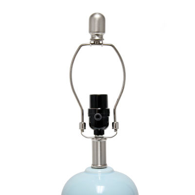 All the Rages Lalia Home Light Blue Dual Orb Table Lamp