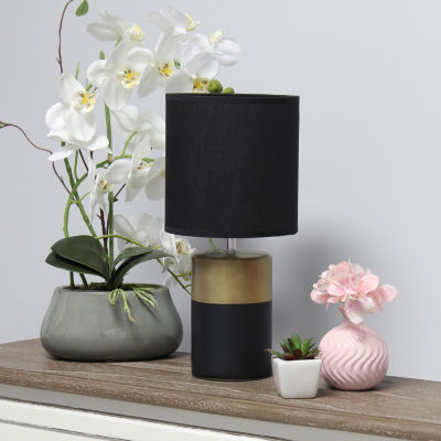 All the Rages Simple Designs Two Toned Table Lamp