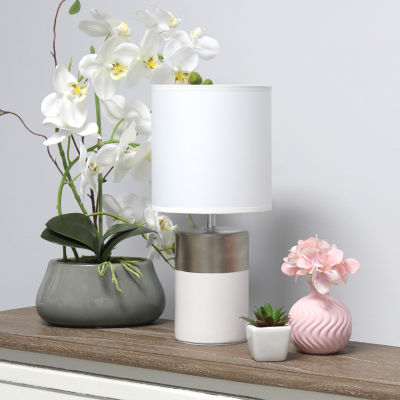 All the Rages Simple Designs Two Toned Table Lamp