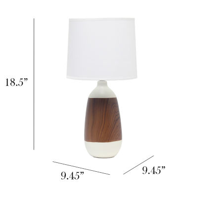 All the Rages Simple Designs Oblong Table Lamp