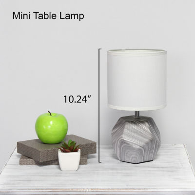 All the Rages Simple Designs Mini Round Prism Table Lamp