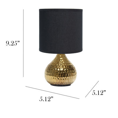 All the Rages Simple Designs Mini Hammered Table Lamp