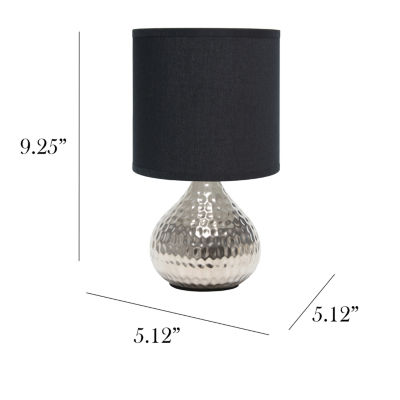 All the Rages Simple Designs Mini Hammered Table Lamp