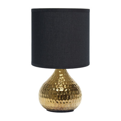 All the Rages Simple Designs Mini Hammered Table Lamp