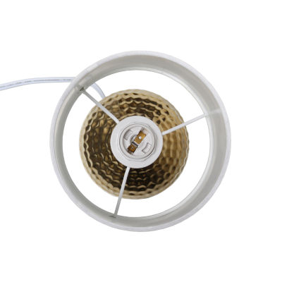 All the Rages Simple Designs Mini Hammered Porcelain Table Lamp