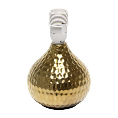 All the Rages Simple Designs Mini Hammered Porcelain Table Lamp