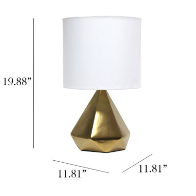 All the Rages Simple Designs Solid Pyramid Table Lamp