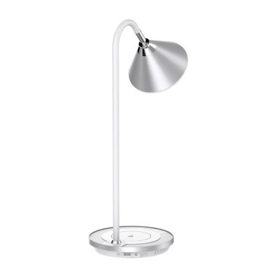 Sheffield Labs 18.9" Lucas Matte White & Chrome Led Desk Lamp