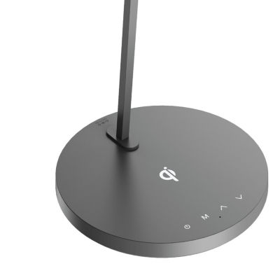 Sheffield Labs 18.6" Executive Gunmetal Wireless Charging Led Desk Lamp