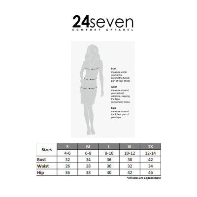 24seven Comfort Apparel Womens Short Sleeve Sheath Dress