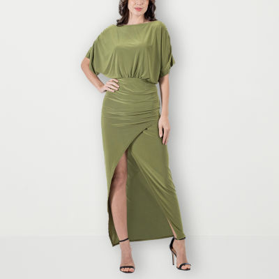 24seven Comfort Apparel Short Sleeve Maxi Dress