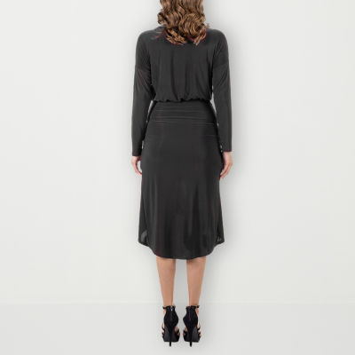 24seven Comfort Apparel Womens Long Sleeve Maxi Dress