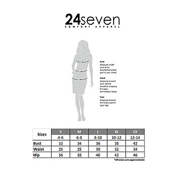 24seven Comfort Apparel 3/4 Sleeve Wrap Dress