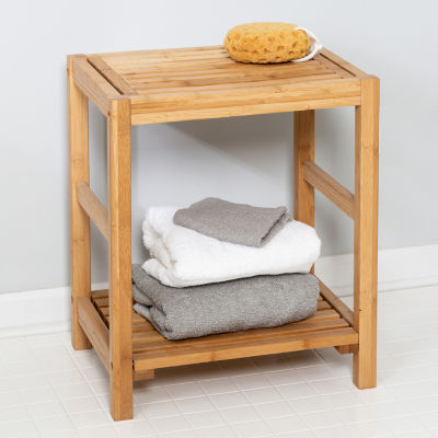 Honey Can Do Natural Bamboo Spa Storage Bench