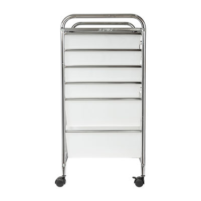 Honey Can Do Clear/Chrome 12-Drawer Storage Cart