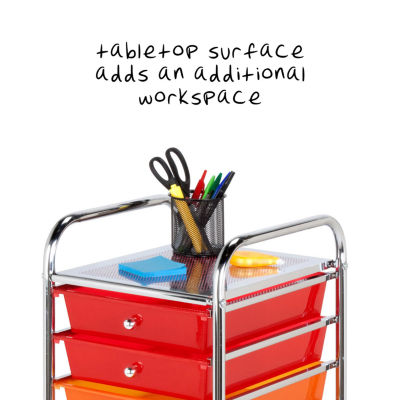 Honey Can Do Rainbow 10-Drawer Rolling Storage Cart