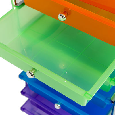 Honey Can Do Rainbow 10-Drawer Rolling Storage Cart
