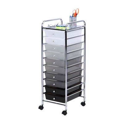 Honey Can Do Gray 10-Drawer Rolling Storage Cart