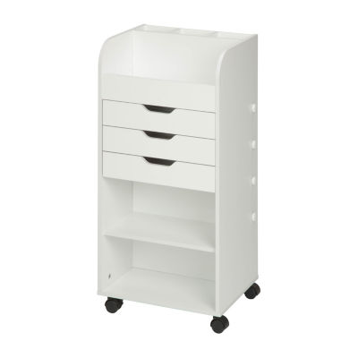 Honey Can Do White 3-Drawer Craft Storage Cart