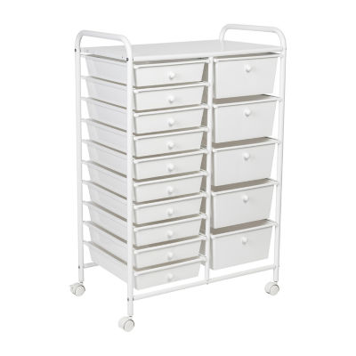 Honey-Can-Do - 12-Drawer Rolling Craft Storage Cart - Chrome