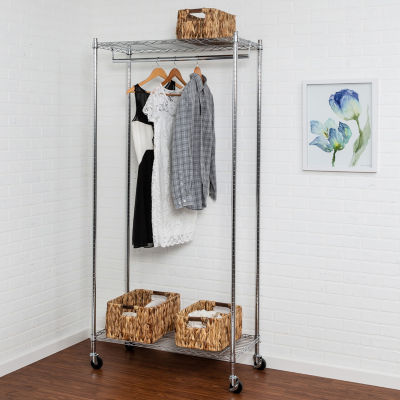 Honey Can Do Chrome 2-Shelf Heavy-Duty Clothes Rack