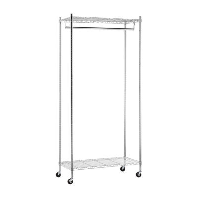 Honey Can Do Chrome 2-Shelf Heavy-Duty Clothes Rack