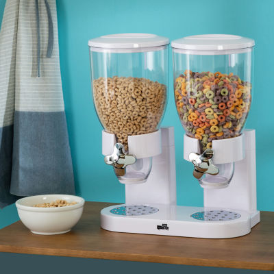 Honey Can Do White Double Dry Food Dispenser